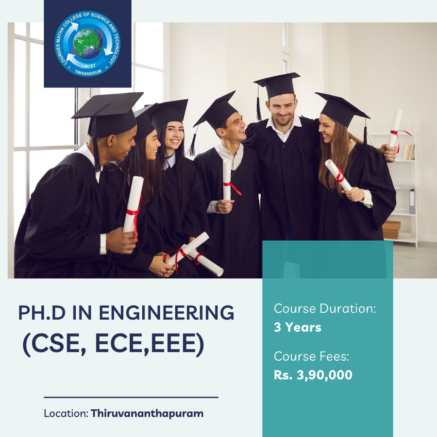 Admission Open For PH.D in Engineering at Lourdes Matha College of Science & Technology, Trivandrum